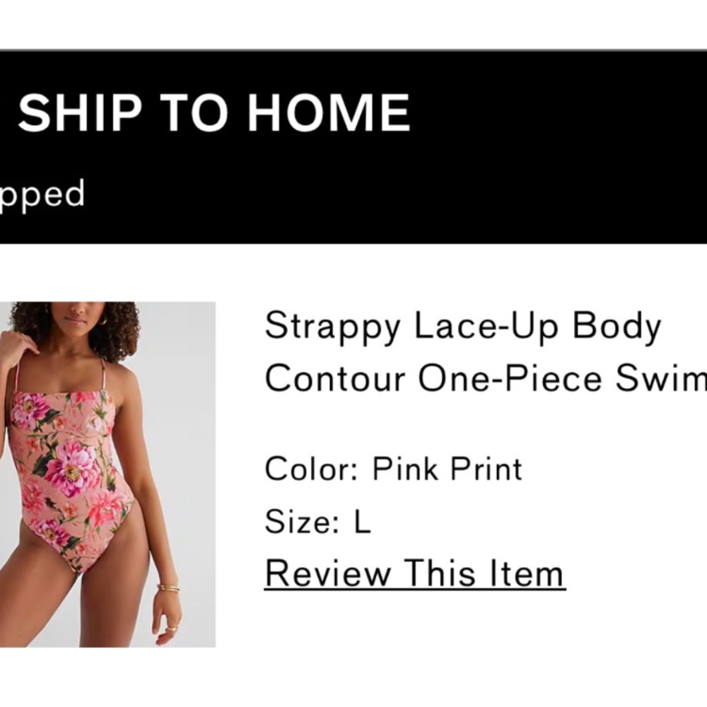 Pink one piece swimsuit